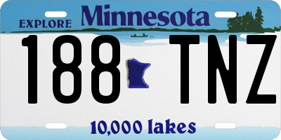 MN license plate 188TNZ