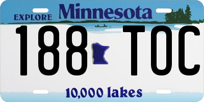 MN license plate 188TOC