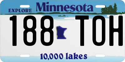 MN license plate 188TOH