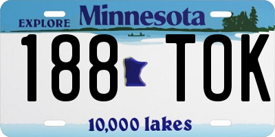 MN license plate 188TOK