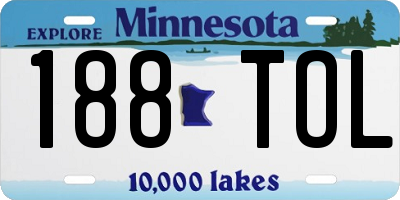 MN license plate 188TOL