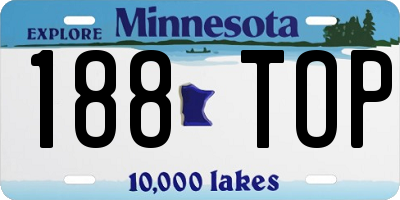MN license plate 188TOP