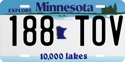 MN license plate 188TOV