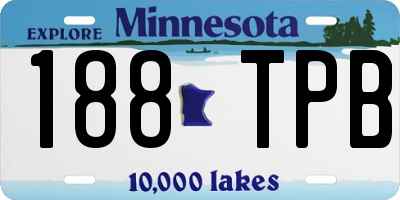 MN license plate 188TPB
