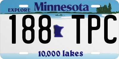 MN license plate 188TPC