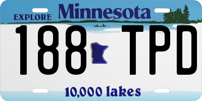 MN license plate 188TPD