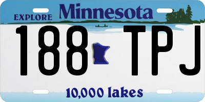 MN license plate 188TPJ