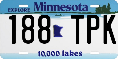 MN license plate 188TPK