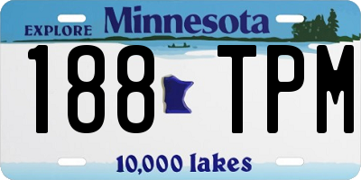 MN license plate 188TPM