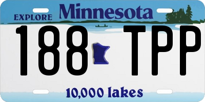 MN license plate 188TPP