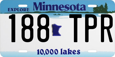 MN license plate 188TPR