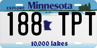 MN license plate 188TPT