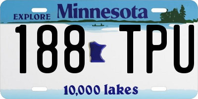 MN license plate 188TPU