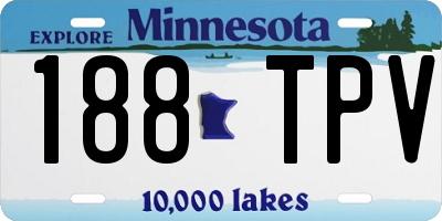 MN license plate 188TPV