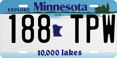 MN license plate 188TPW