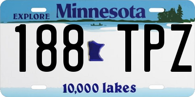 MN license plate 188TPZ