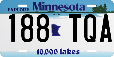 MN license plate 188TQA
