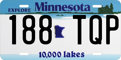 MN license plate 188TQP