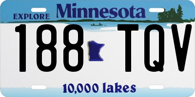 MN license plate 188TQV