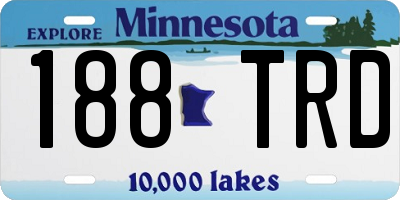 MN license plate 188TRD