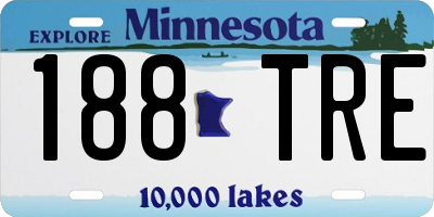 MN license plate 188TRE