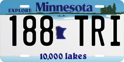 MN license plate 188TRI