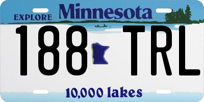 MN license plate 188TRL