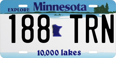 MN license plate 188TRN
