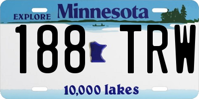 MN license plate 188TRW