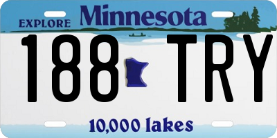 MN license plate 188TRY