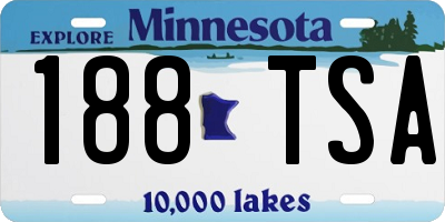 MN license plate 188TSA