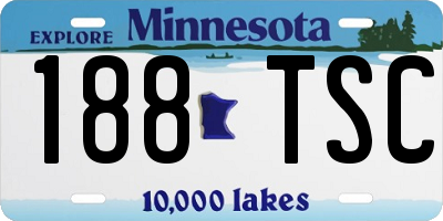 MN license plate 188TSC