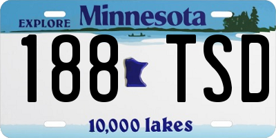 MN license plate 188TSD