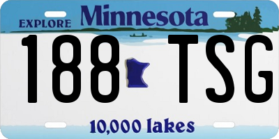 MN license plate 188TSG