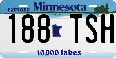 MN license plate 188TSH
