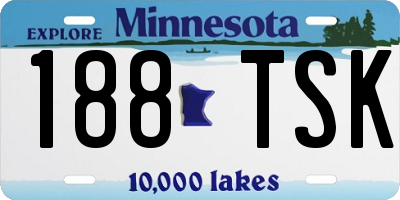 MN license plate 188TSK