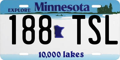 MN license plate 188TSL