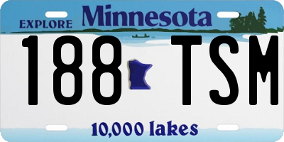 MN license plate 188TSM