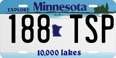 MN license plate 188TSP