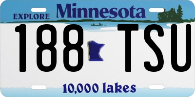 MN license plate 188TSU