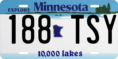 MN license plate 188TSY
