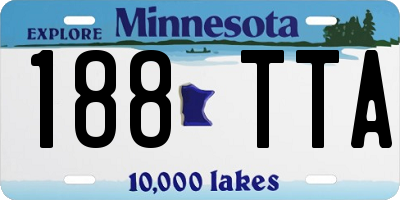MN license plate 188TTA