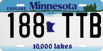 MN license plate 188TTB