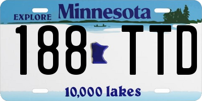 MN license plate 188TTD
