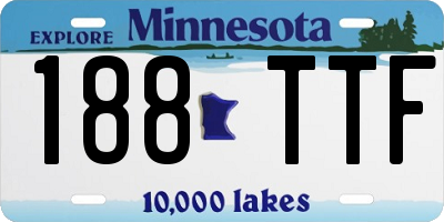 MN license plate 188TTF
