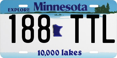 MN license plate 188TTL