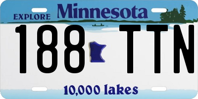 MN license plate 188TTN