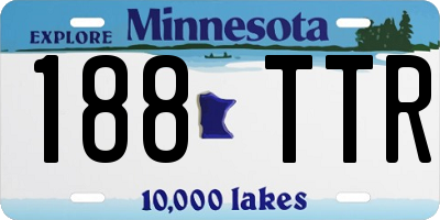 MN license plate 188TTR