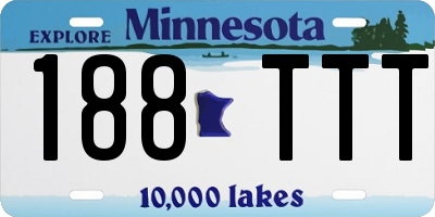 MN license plate 188TTT