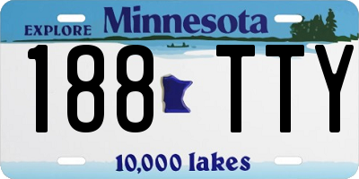 MN license plate 188TTY